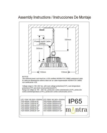 ***OFER/DES*** URANO * CAMPANA LED NEGRA 200W 5000K 90º